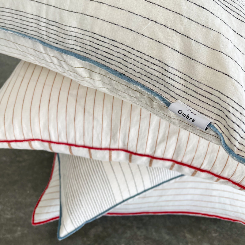 La Banda Stripe Linen Cushion | dosombre.com 
