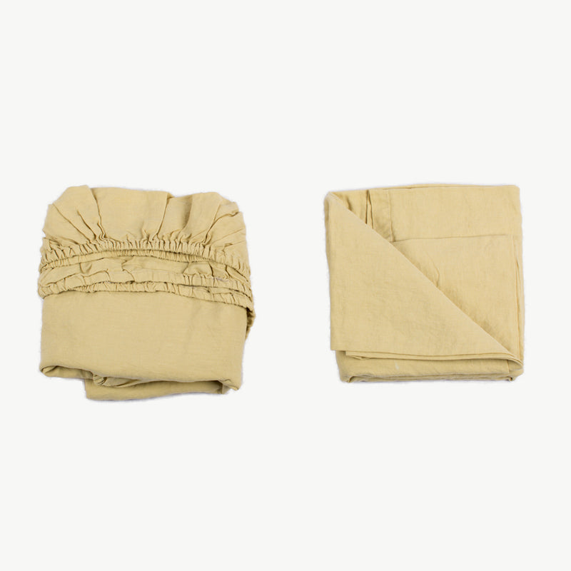 BABY LINEN COT SET - Raw Ginger
