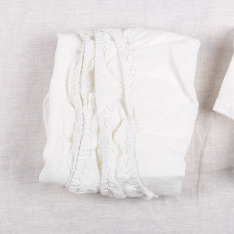dosombre.com | 100% French Stone Washed Linen | Baby Bedding Set | White