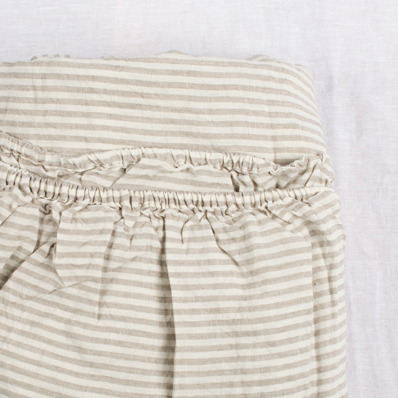 dosombre.com | 100% Linen Sheets | Natural Stripe