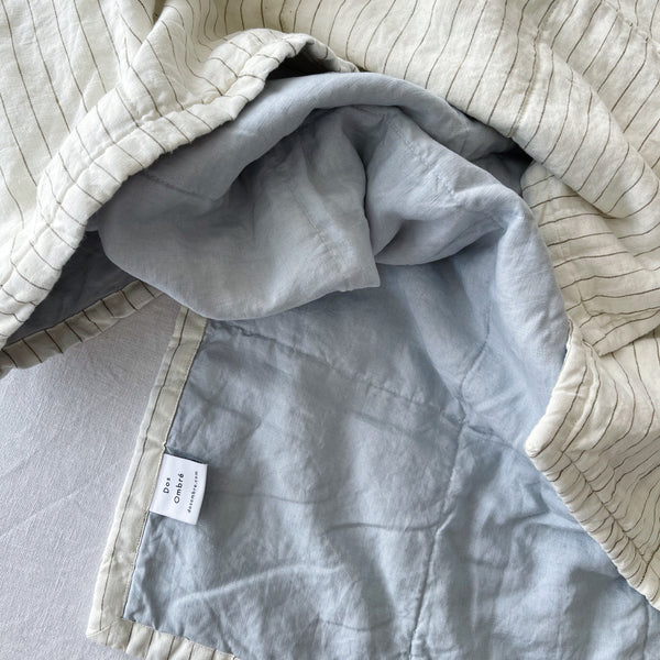 Baby Quilt | 100% Stone Washed French Linen Baby Blanket | dosombre.com 