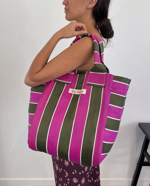 Striped Big Bengali Beach Bag dosombre.com 