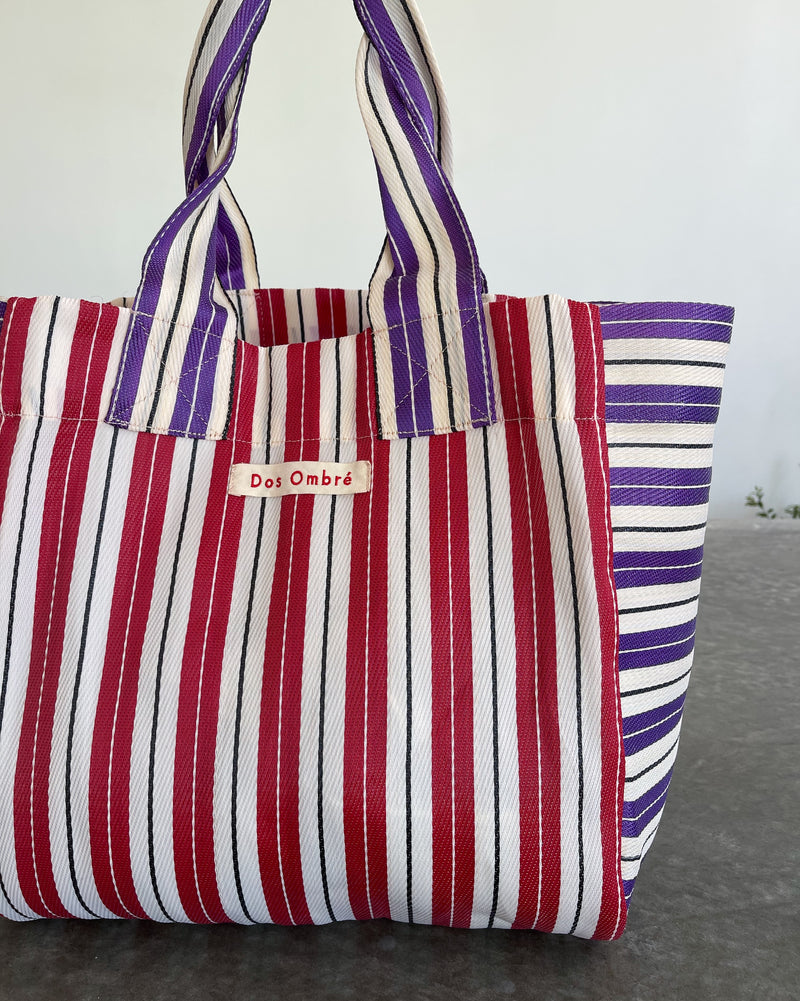 Striped Big Bengali Beach Bag dosombre.com 