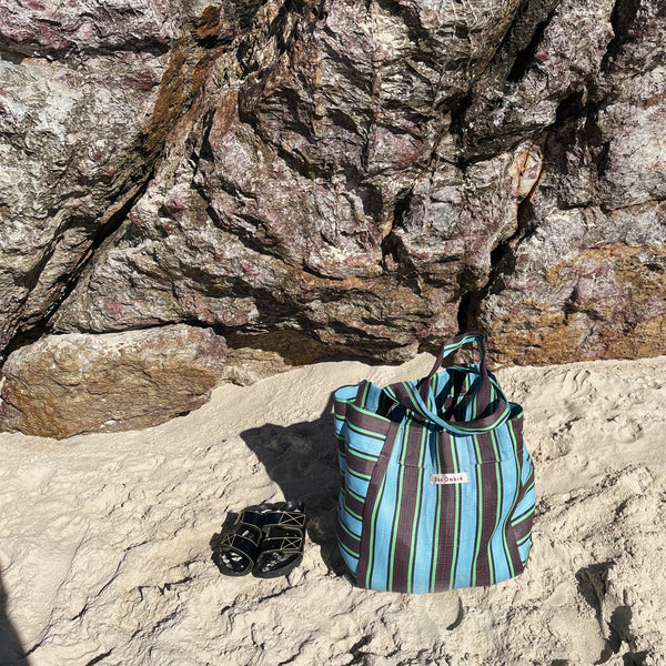 Dos Ombré Striped Bengali Beach Bag | dosombre.com 