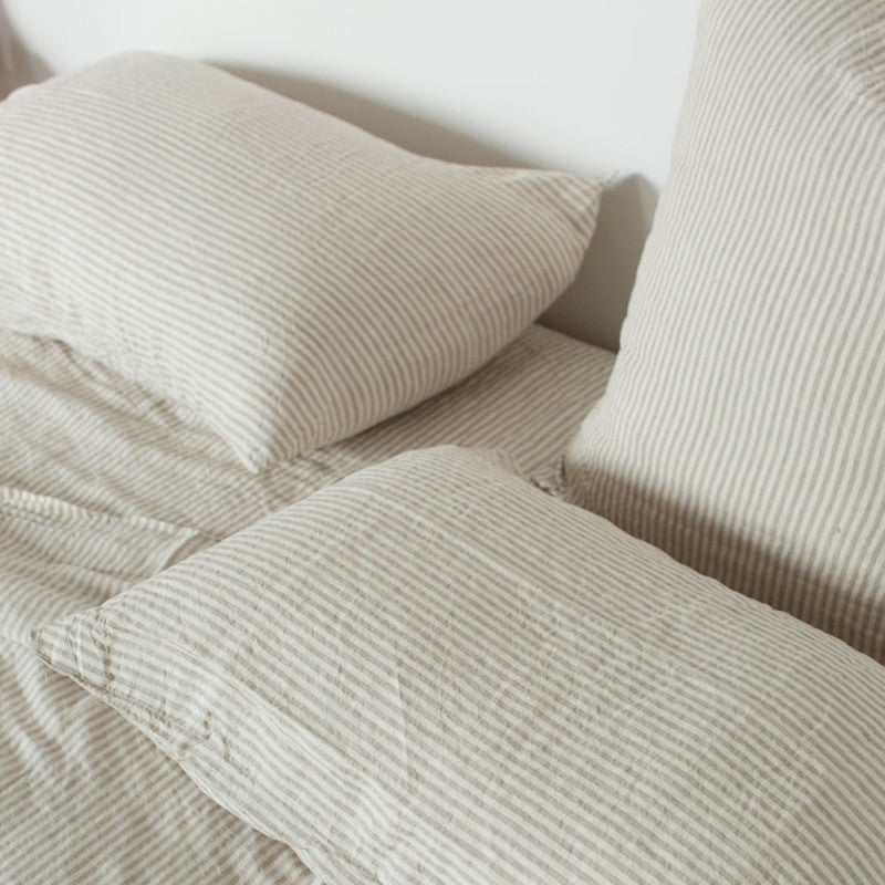 dosombre.com | 100% Linen Pillowslips | Natural Stripe
