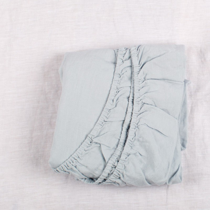 dosombre.com | 100% Linen Baby Bedding | Sky 