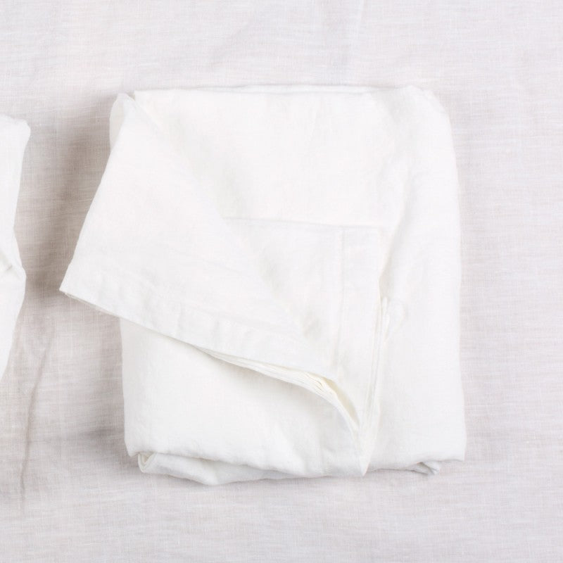 dosombre.com | 100% French Stone Washed Linen | Baby Bedding Set | White