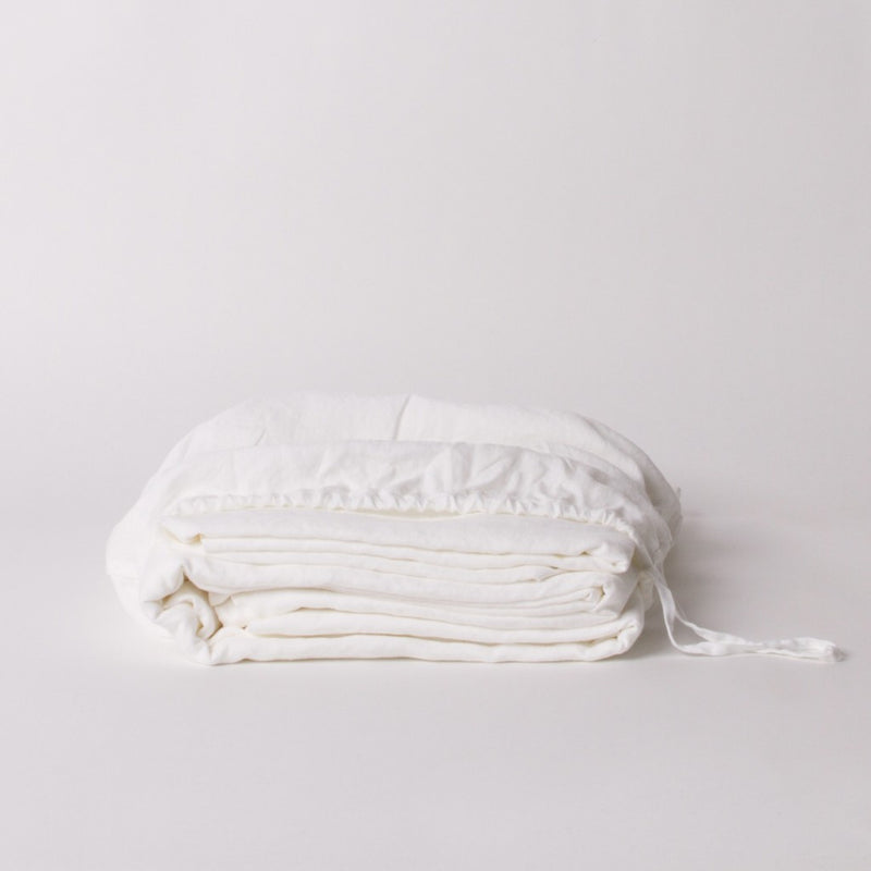 dosombre.com | 100% Linen Duvet Set | White