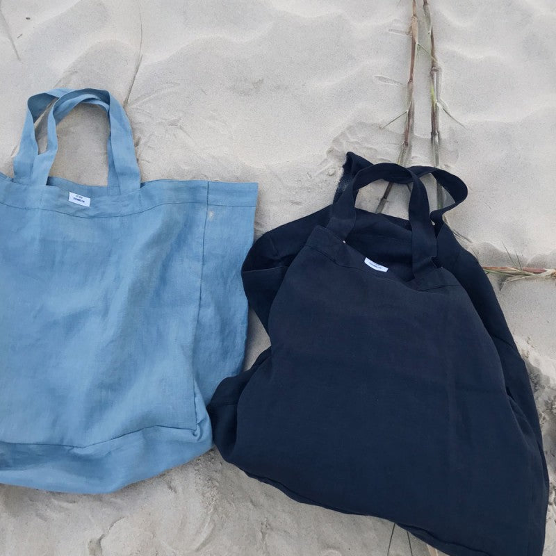 dosombre.com | 100% Linen Tote | Ink Navy