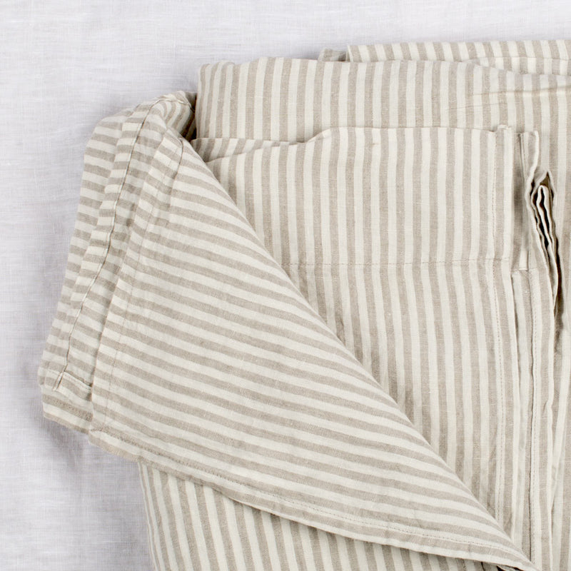 dosombre.com | 100% Linen Sheets | Natural Stripe